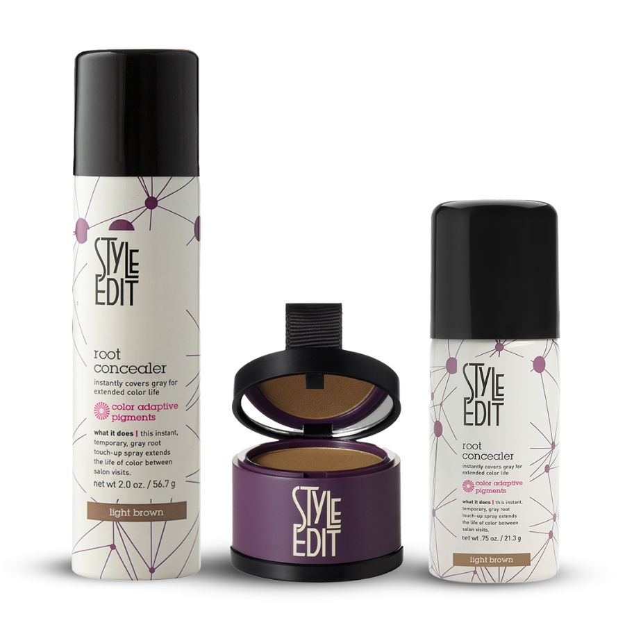 Root Concealer Spray and Powder Trio (Full & Travel Size Spray)