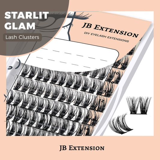 JBextension DIY Cluster Lashes 72 Clusters Lashes NO GLUE Included¡¾Starlit Glam-Lash¡¿