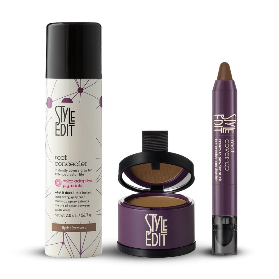 Best Sellers Trio: Full Size Root Concealer Spray, Stick and Powder Trio
