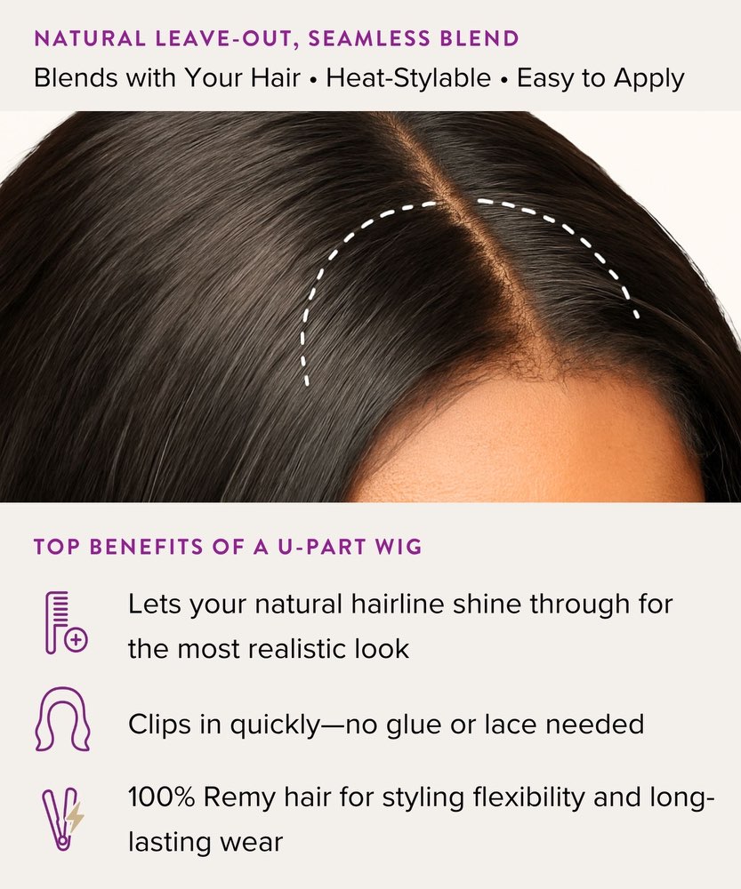 Straight U-Part Wig
