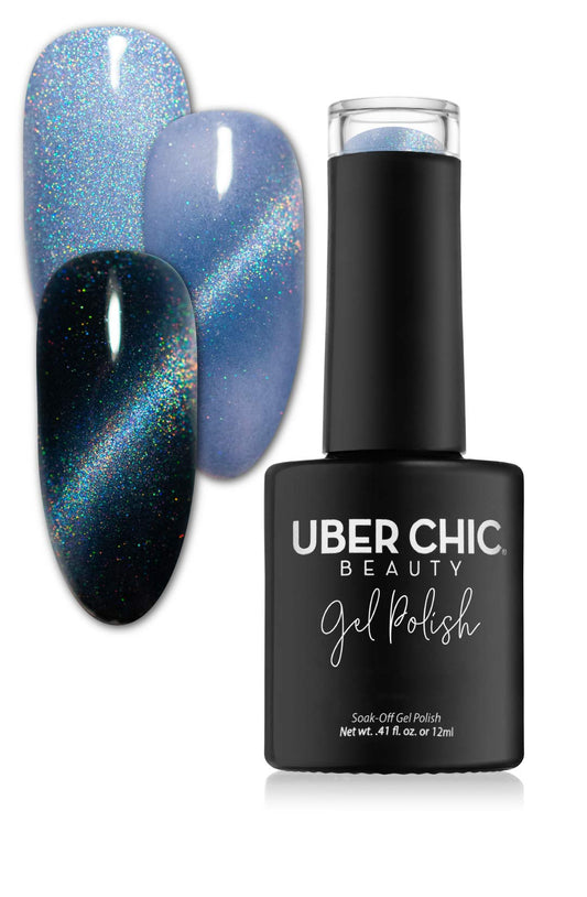 Sapphire Moon- Holo Cats Eye Gel Polish