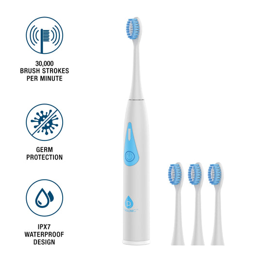Triple-Head Electric Toothbrush – 30,000 Strokes Per Minute