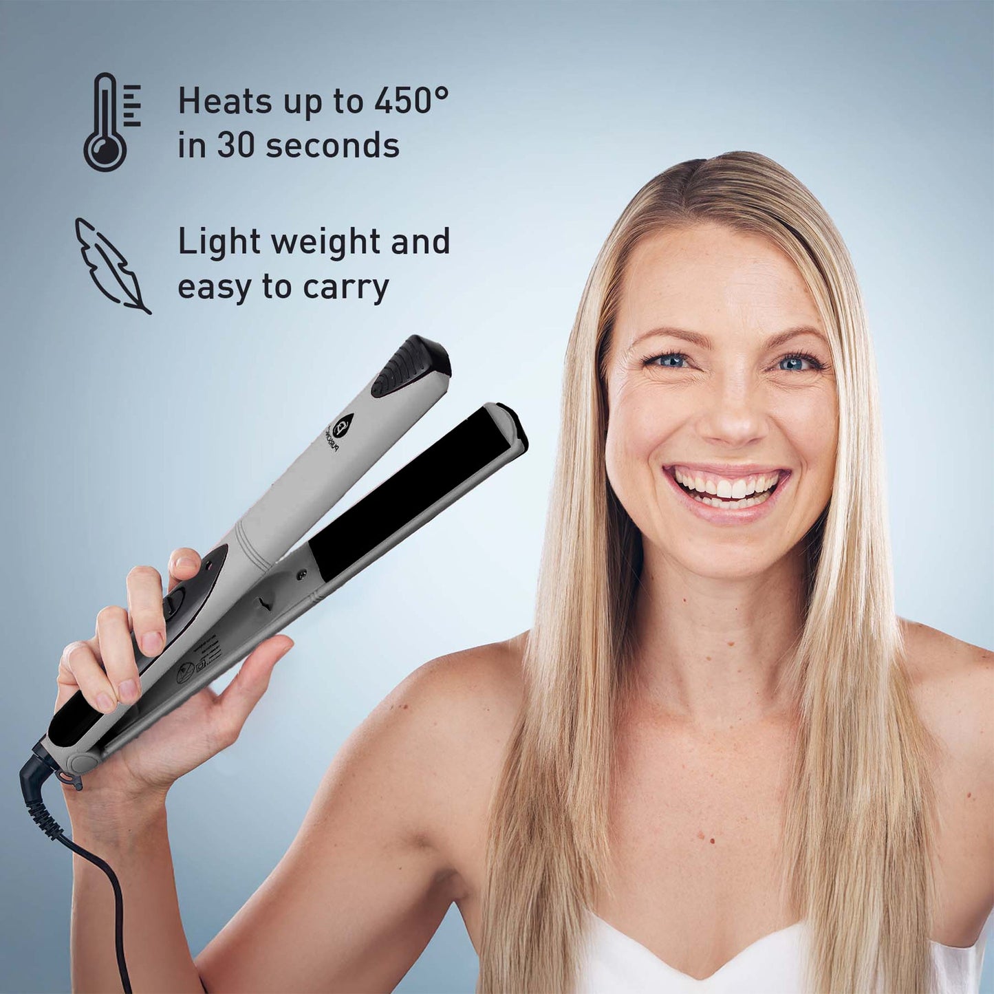 Professional Salon Quality Flat Iron Hair Straightener With A Free Travel Straightener