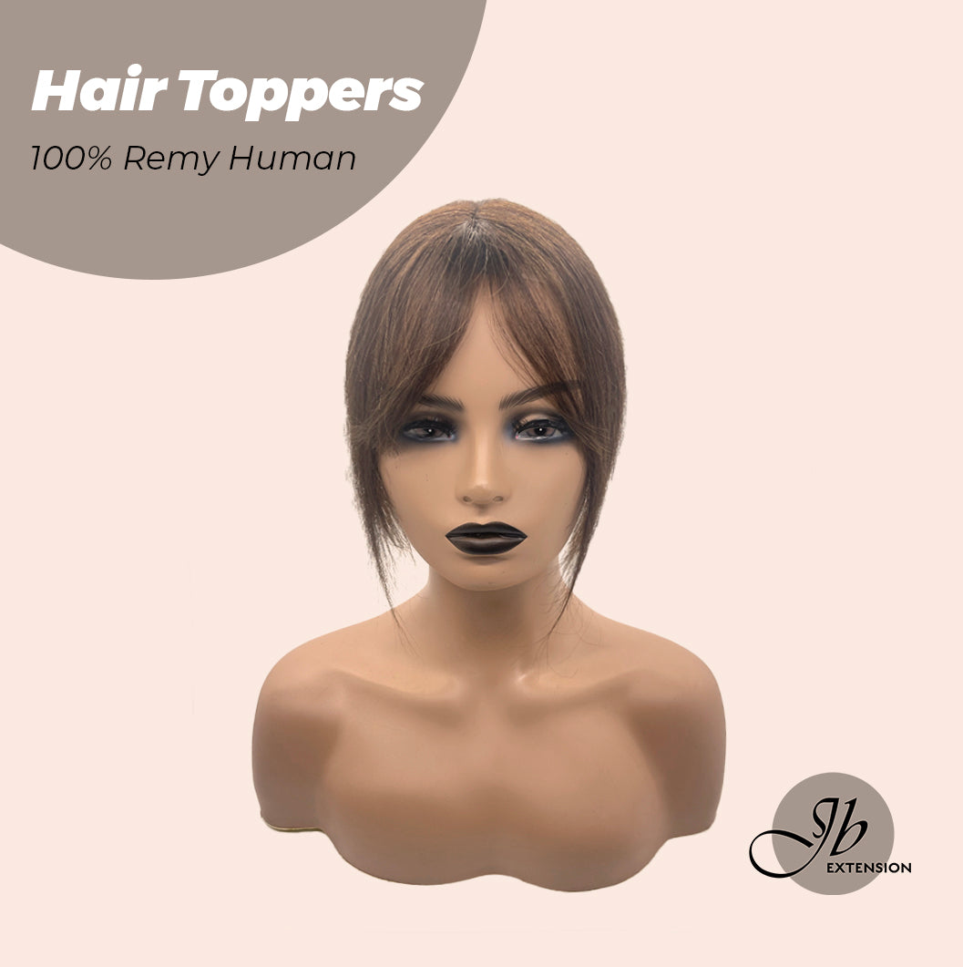 JBEXTENSION Hair Toppers for Women Real Human Hair Clip in Bangs 100% Remy Human Hair Toppers Hair Pieces for Women Hand-madeJB toupee/ toupet Top Hair Piece Straight Hair Pieces for Women with Thinning Hair