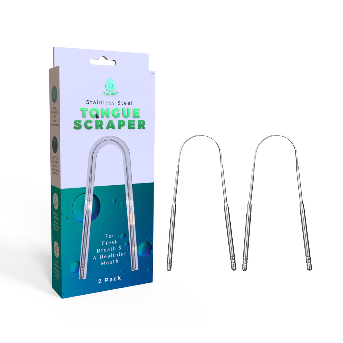 Raspador de lengua de acero inoxidable: para un aliento fresco y una boca más sana