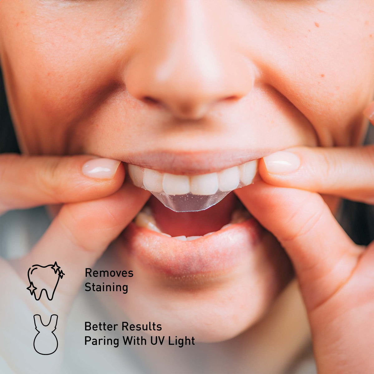 Solución blanqueadora dental LED Pursonic, tiras blanqueadoras y cepillo de dientes de carbón