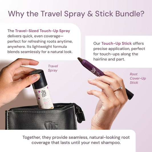 Travel Size Concealer Spray and Cover Up Stick Duo