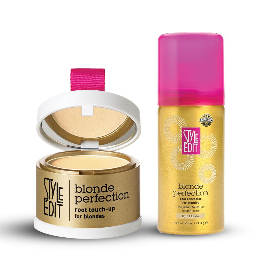 Blonde Travel Duo: Touch Up Powder and Travel Sized Concealer Spray