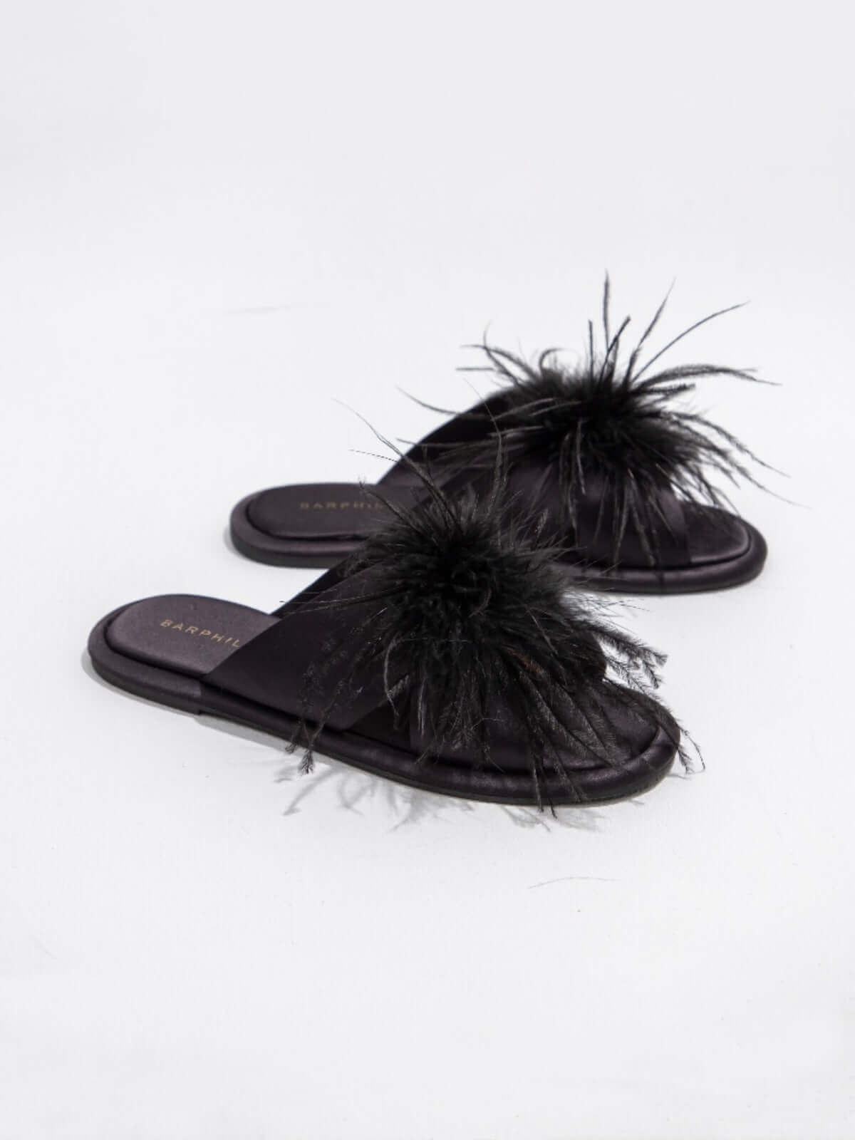 Chaussons en plumes de luxe