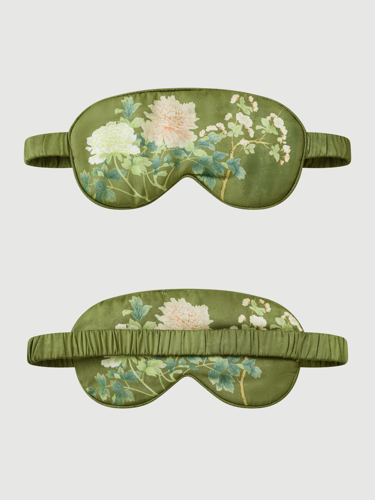 Bata kimono floral de oliva