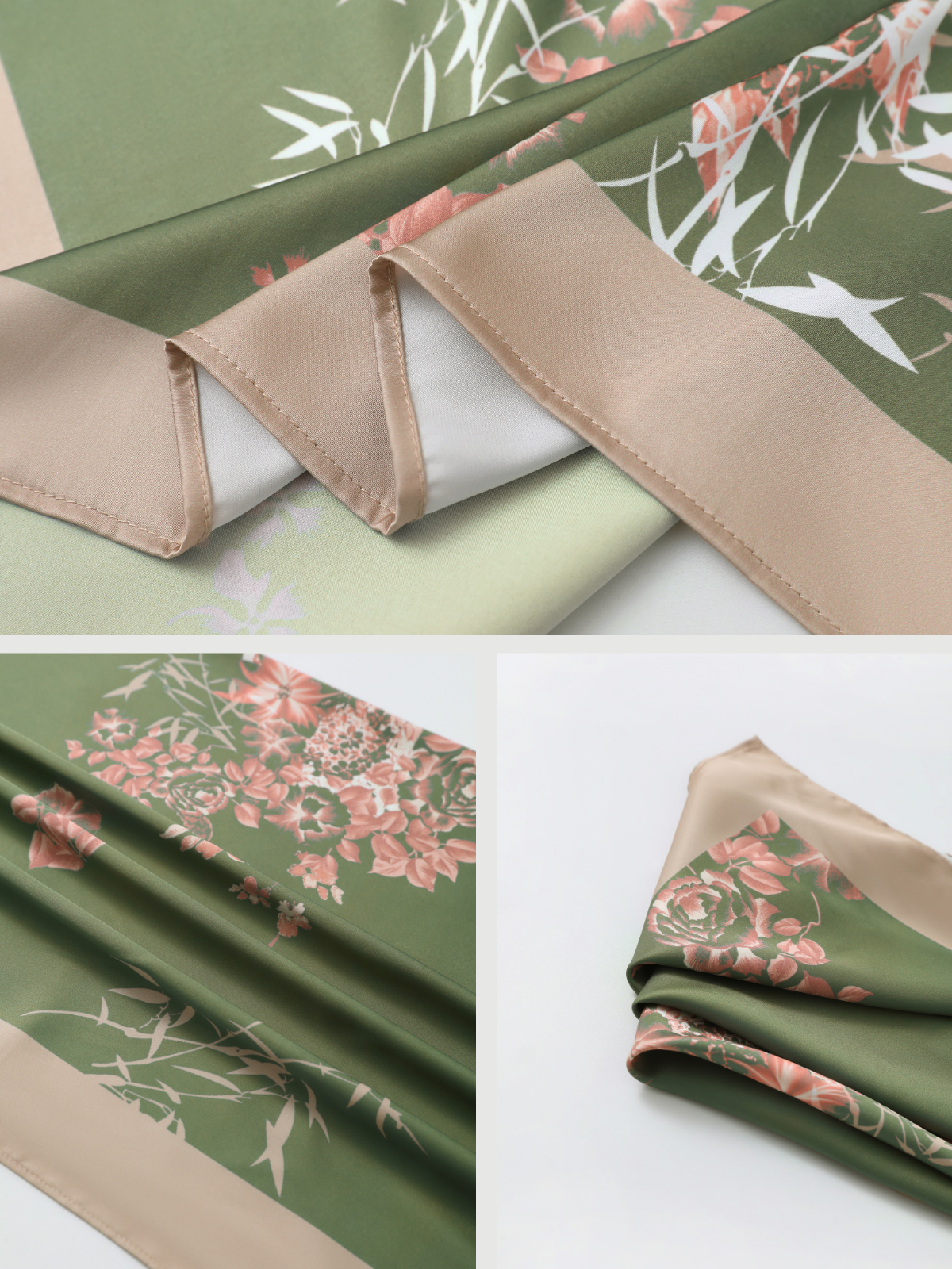 Bata kimono corta color oliva