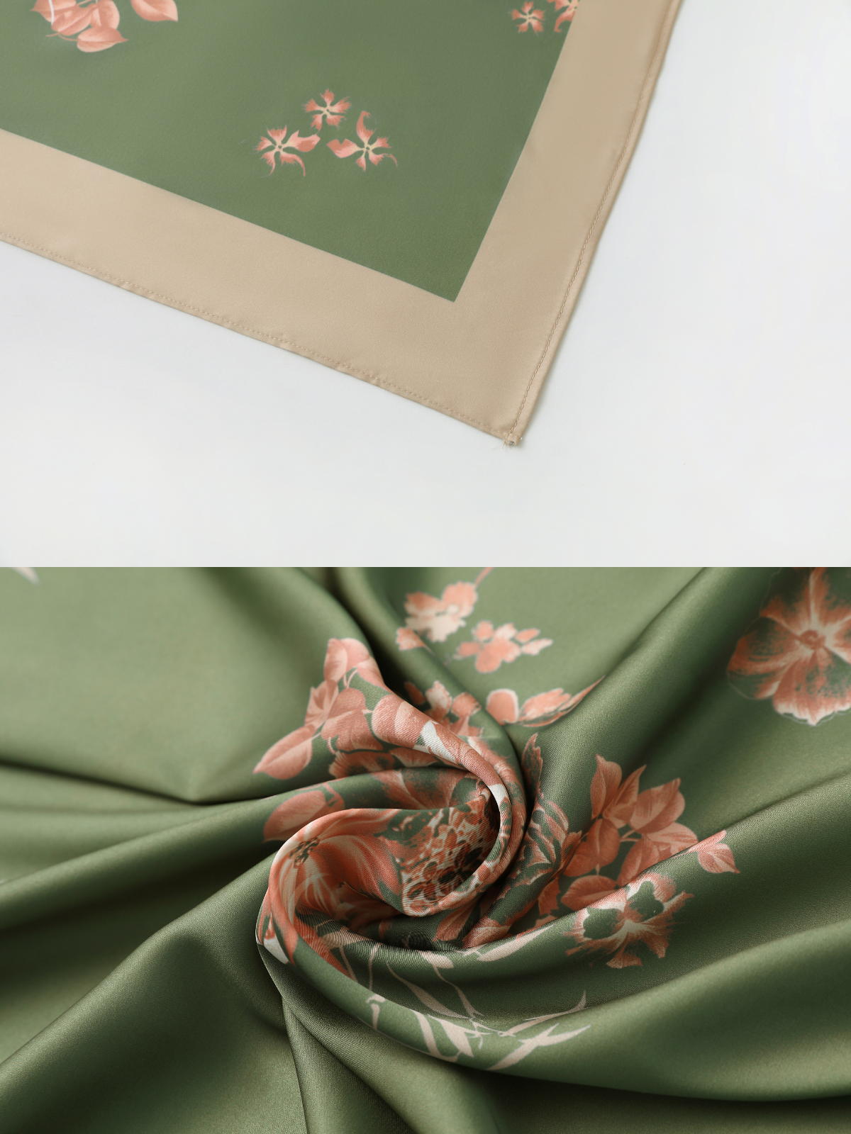 Bata kimono corta color oliva