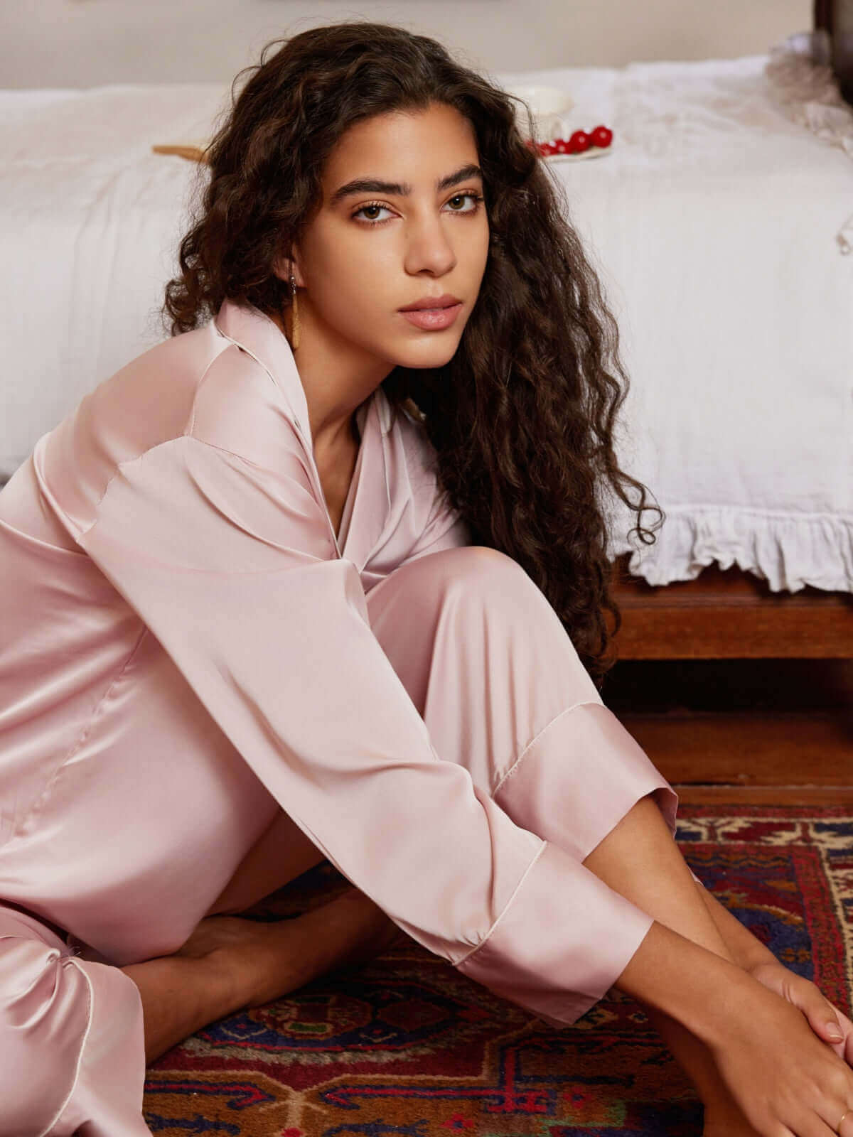 Conjunto de pijama con solapa de 3 piezas