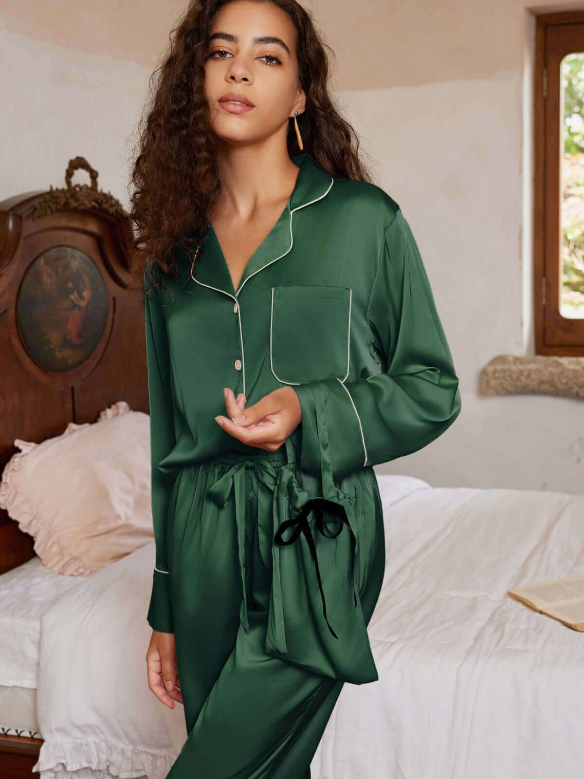 Lapel Pajama Set 3 Pcs