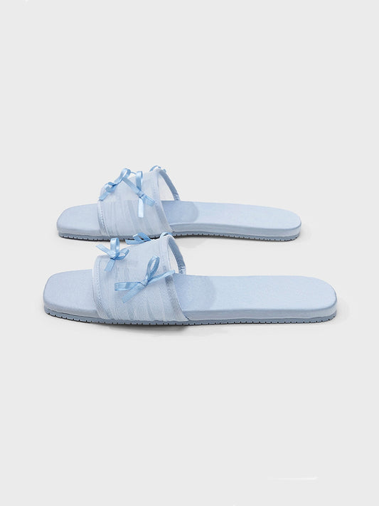 Fairy Mesh Bow Home Slippers