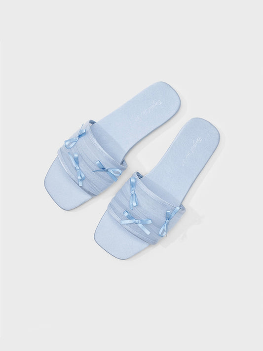 Fairy Mesh Bow Home Slippers