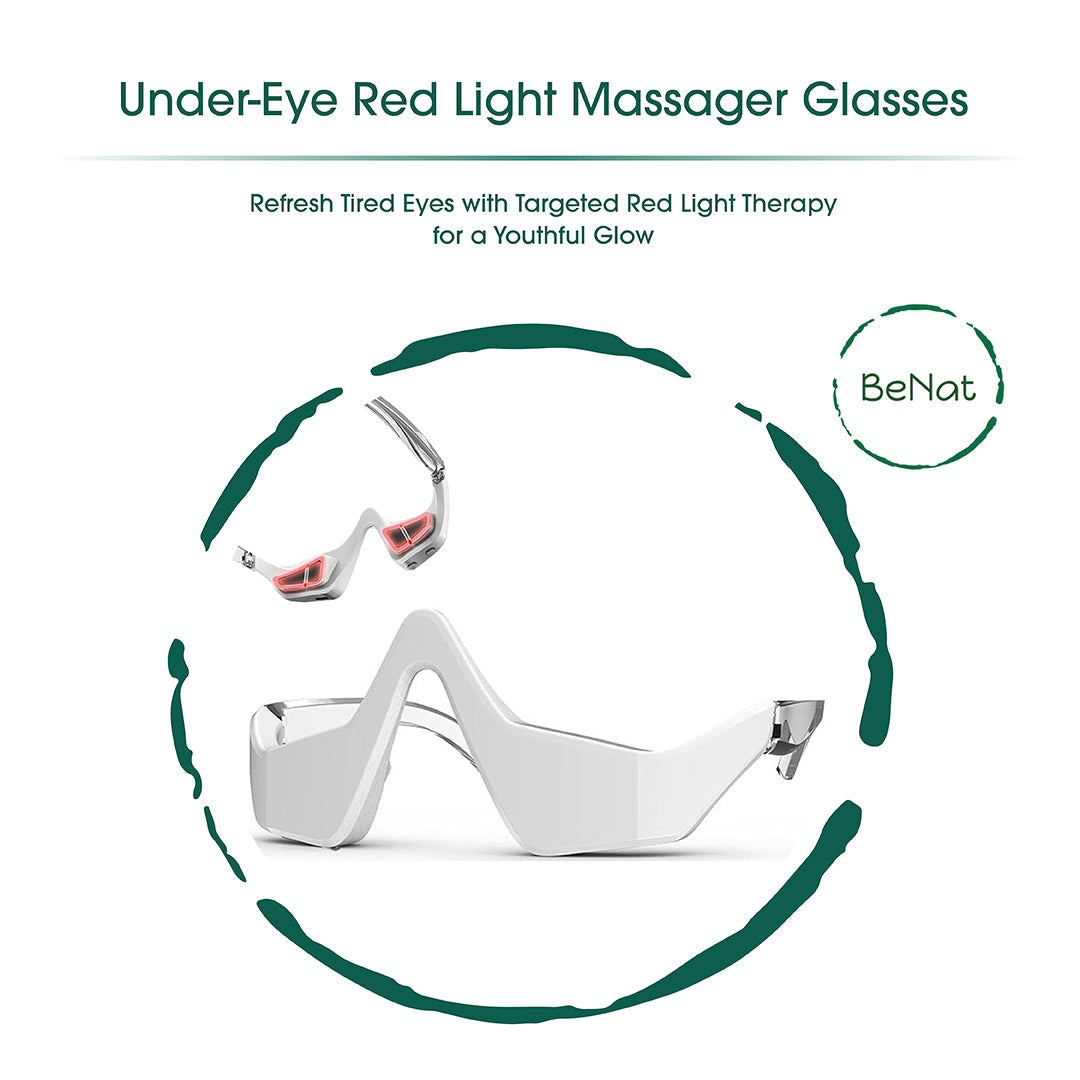 Masajeador de luz roja para rejuvenecimiento y relajación de la piel debajo de los ojos