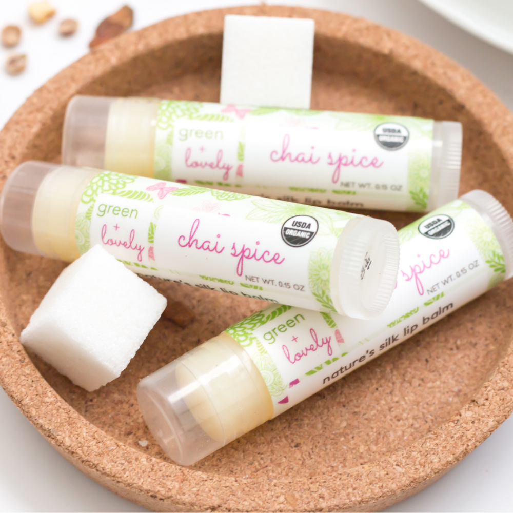 Chai Spice /// Organic Lip Balm Butter for Intense Moisture - Beauty Gift