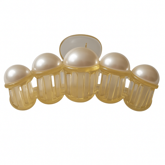 Rounded Pearl Claw Hair Clip