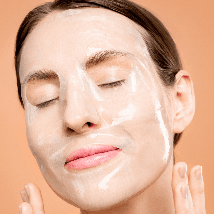 Mascarilla facial de hidrogel de colágeno