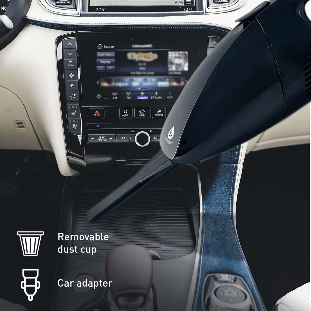Pursonic Dual-Purpose Car & Handheld Vacuum Bundle – USB Rechargeable Cordless & Car Vacuum Cleaner Set