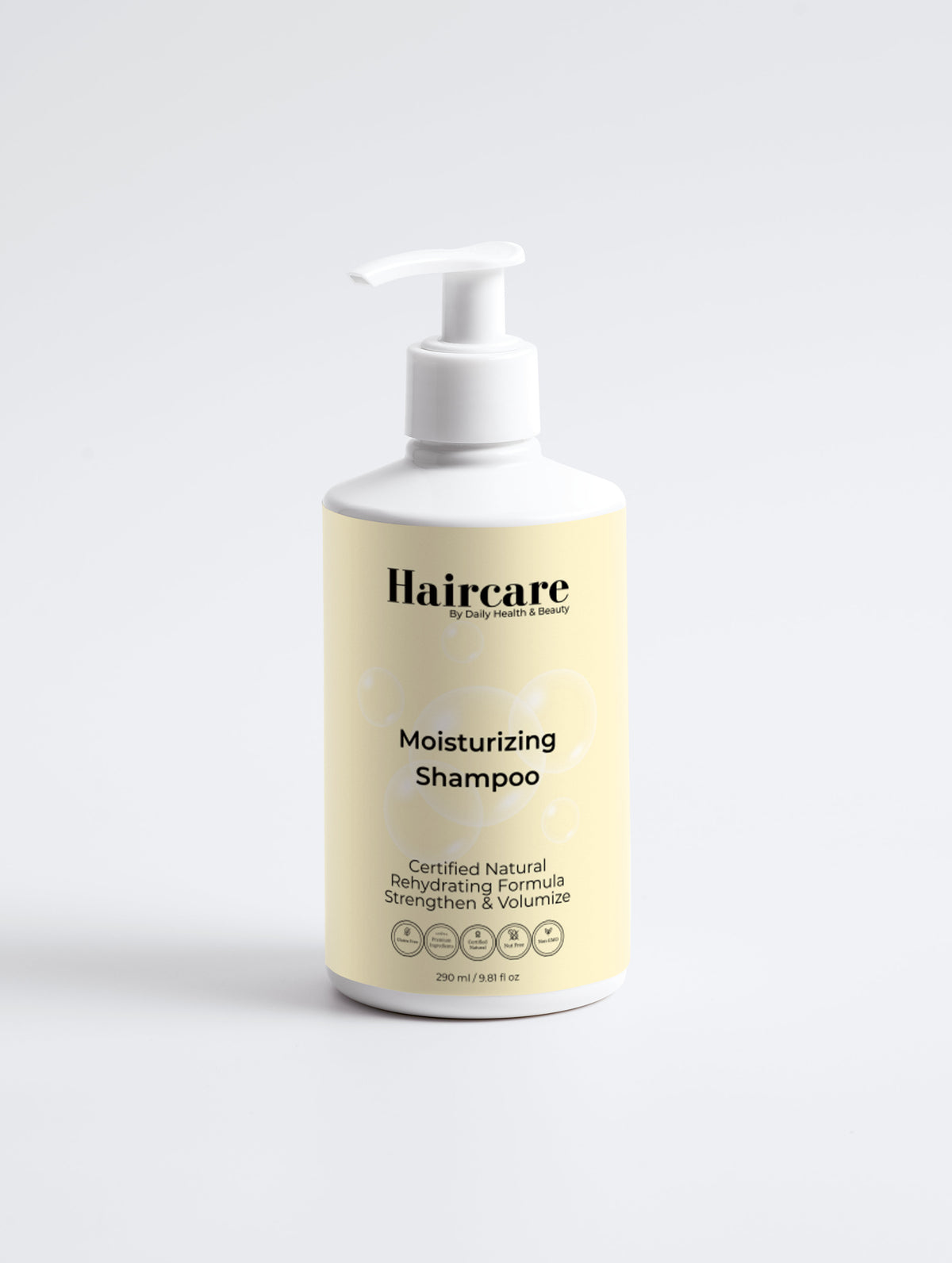 Moisturising Shampoo bottle — COSMOS Natural certified, gluten-free, nut-free — Daily Health & Beauty