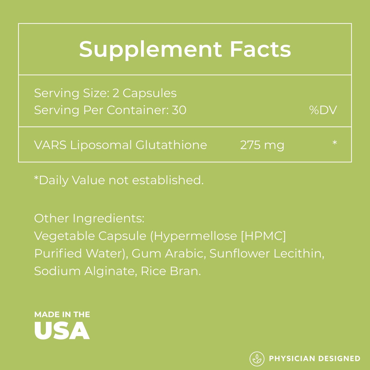 VARS Glutathione Capsules