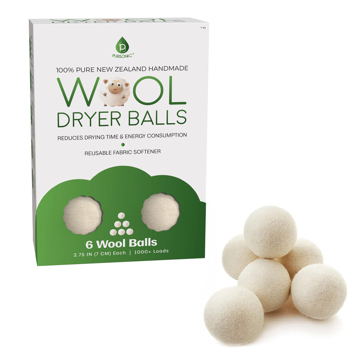 100% Pure New Zealand Wool Dryer Balls