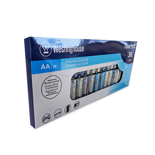Westinghouse AA Dynamo Alkaline 36 Pack Box