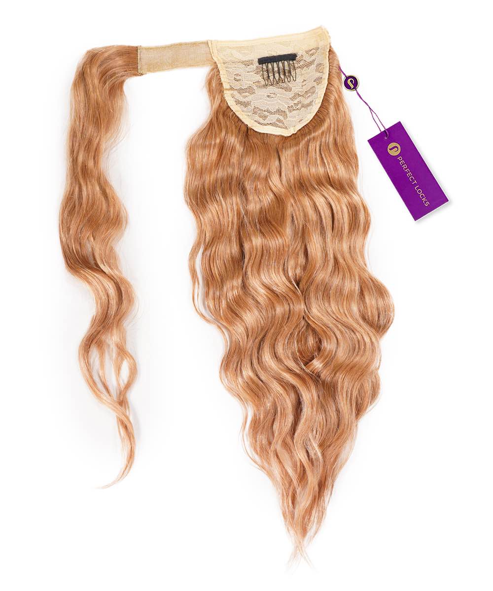 Extensiones de cola de caballo onduladas con clip