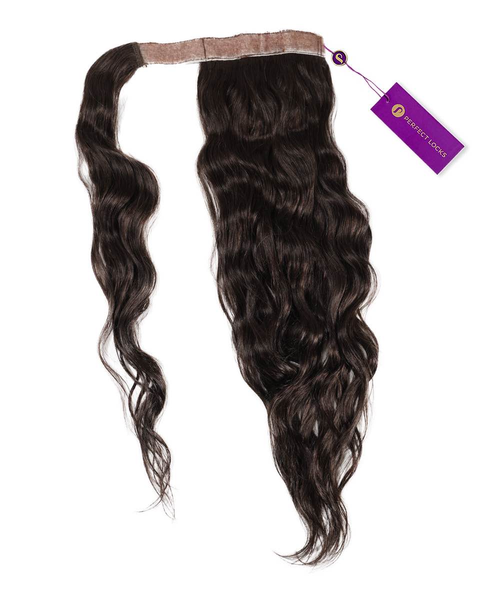 Extensiones de cola de caballo onduladas con clip