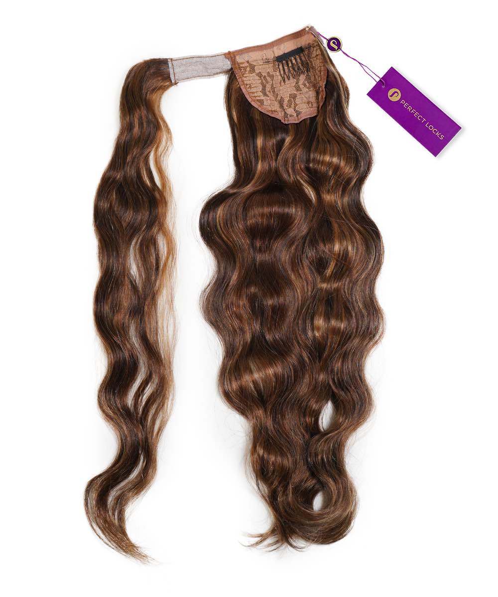 Extensiones de cola de caballo onduladas con clip