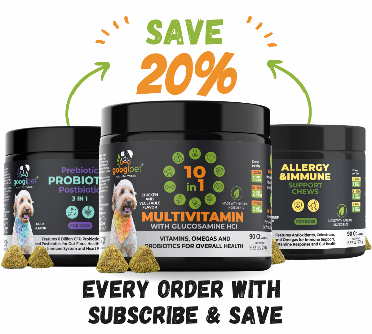 10 in 1 Multivitamin Chews for Dogs (Chicken Flavor)