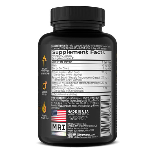 MRI Performance TRT Support Testosterone Replacement Therapy (90 Count)