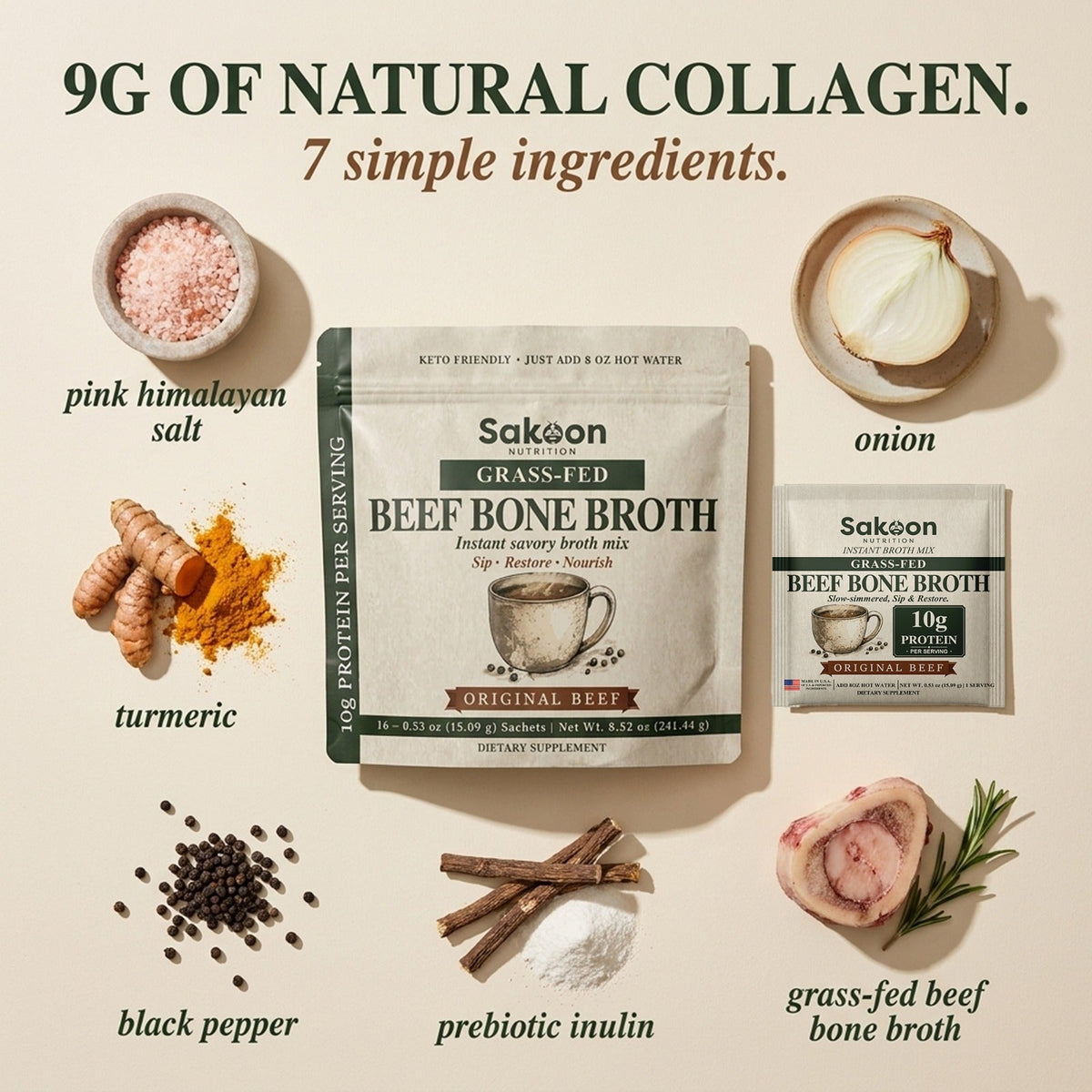 Grass-Fed Beef Bone Broth Powder