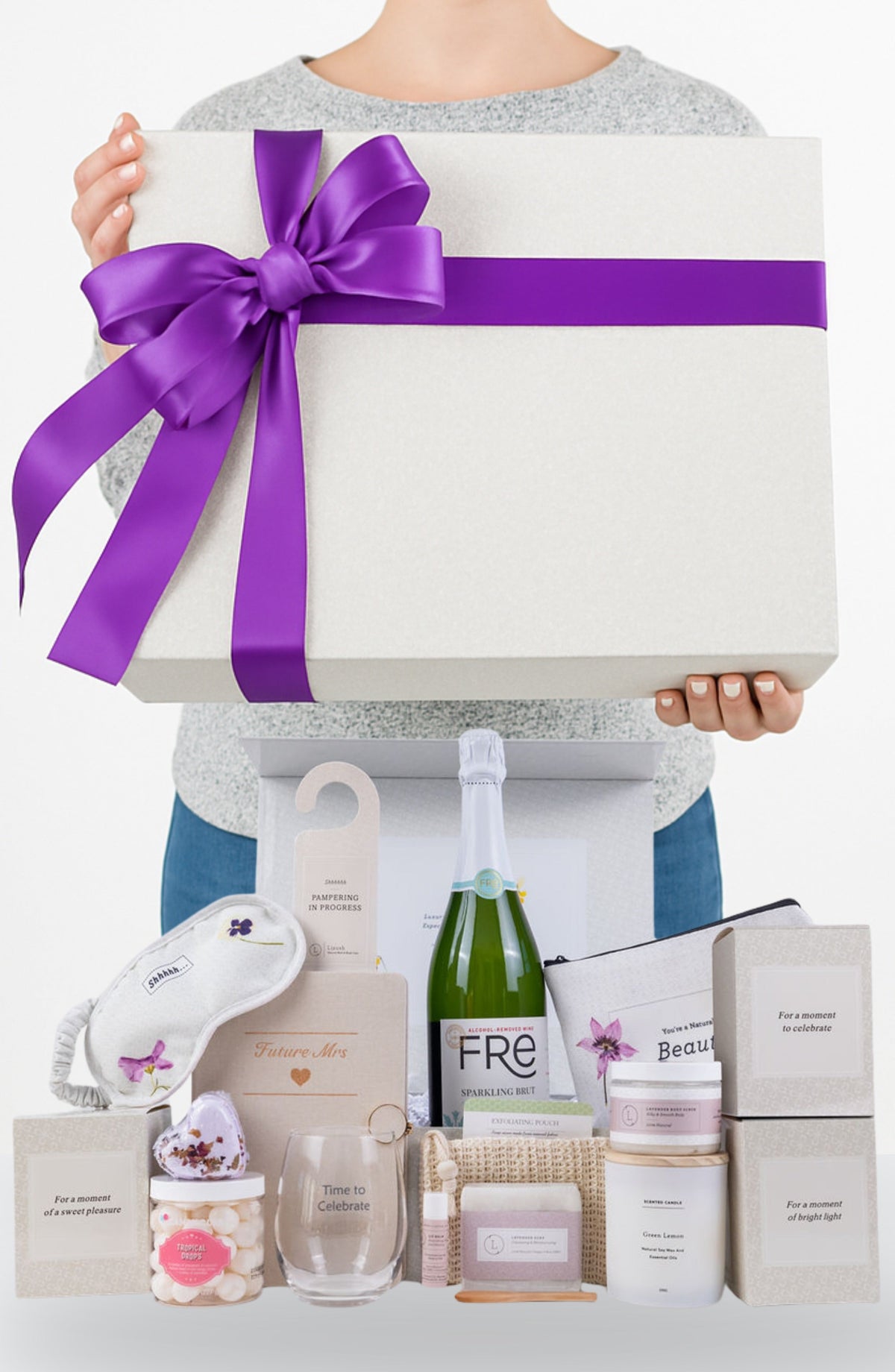 Caja de regalo para futura novia, cesta de regalo para despedida de soltera