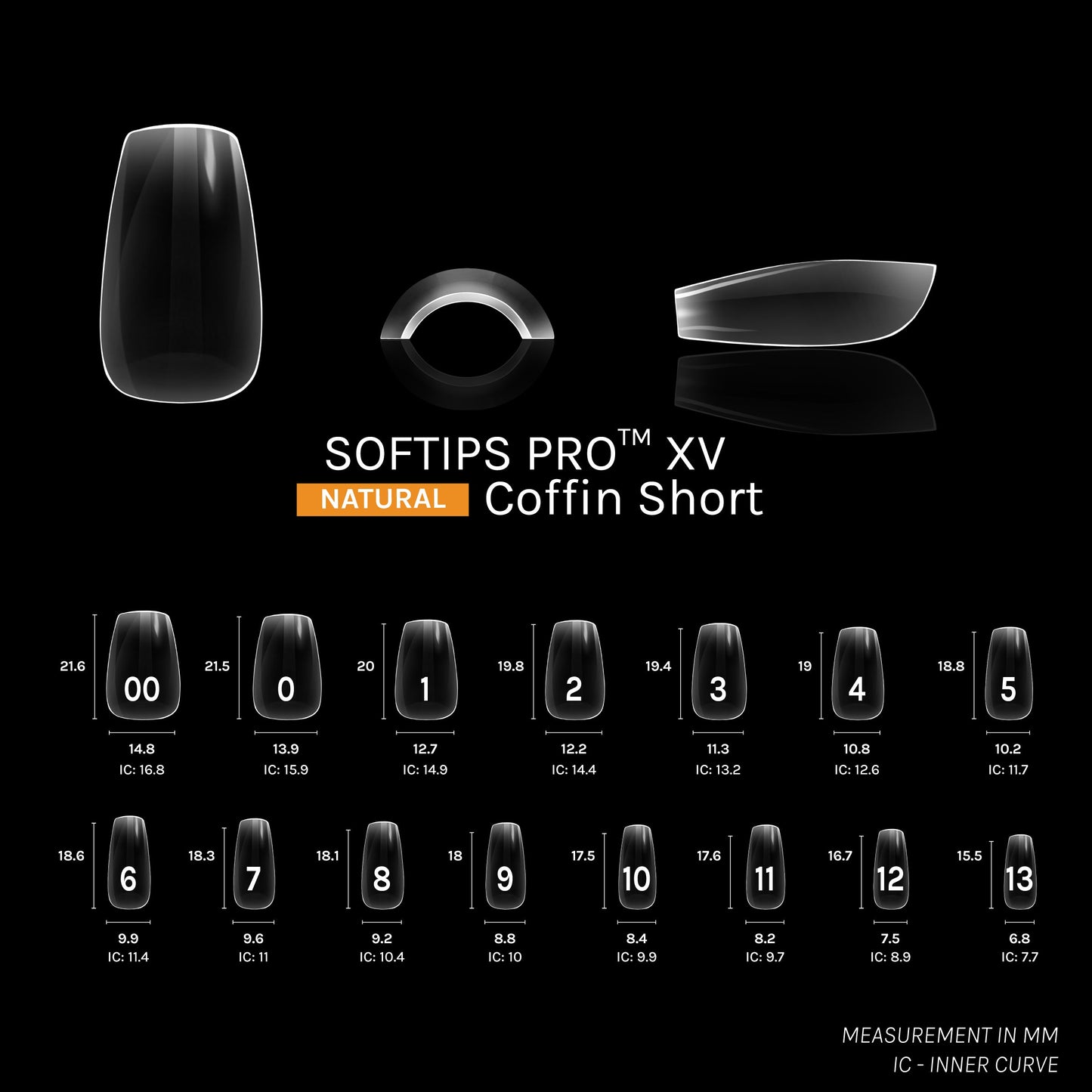 SOFTIPS PRO™ XV NATURAL - COFFIN SHORT