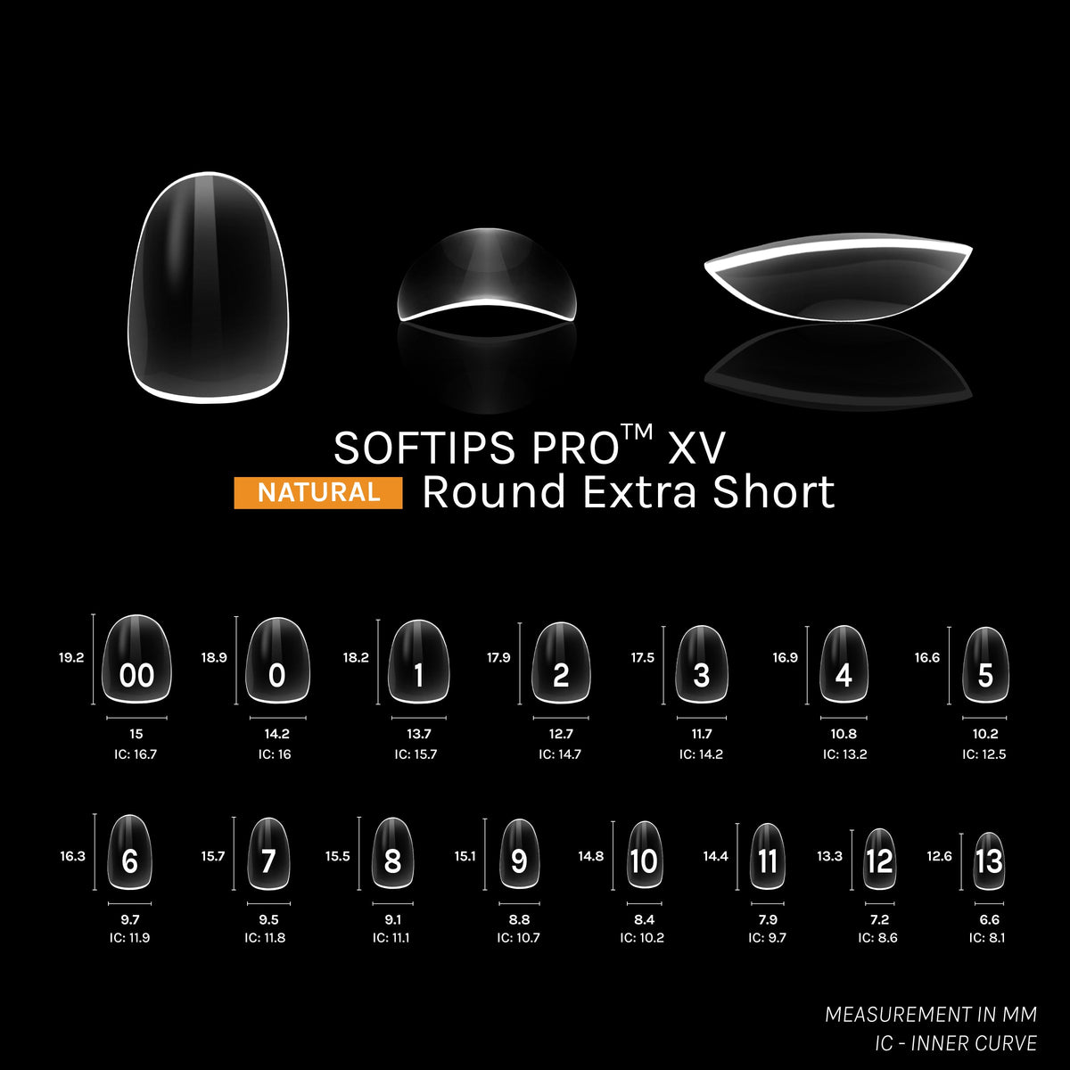 SOFTIPS PRO™ XV NATURAL - REDONDO EXTRA CORTO