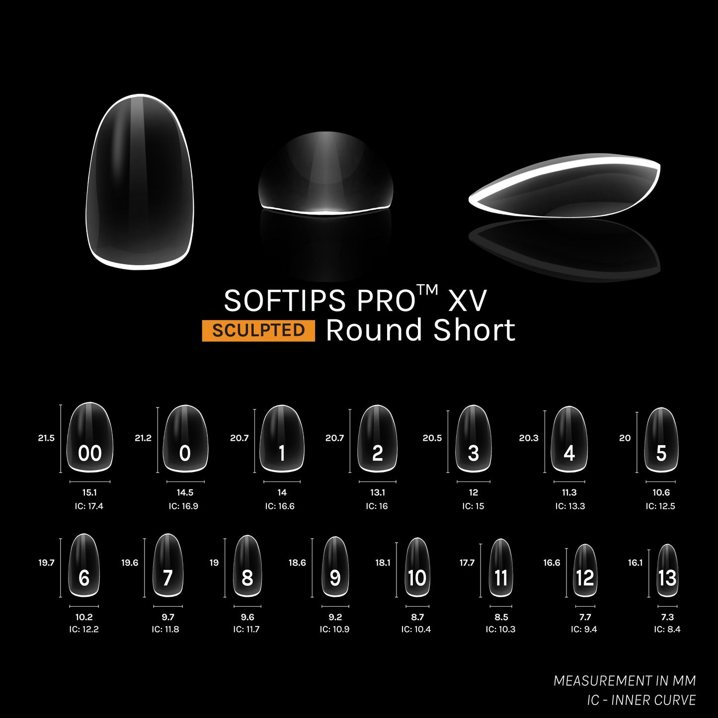 SOFTIPS PRO™ XV SCULPTED - ROUND SHORT