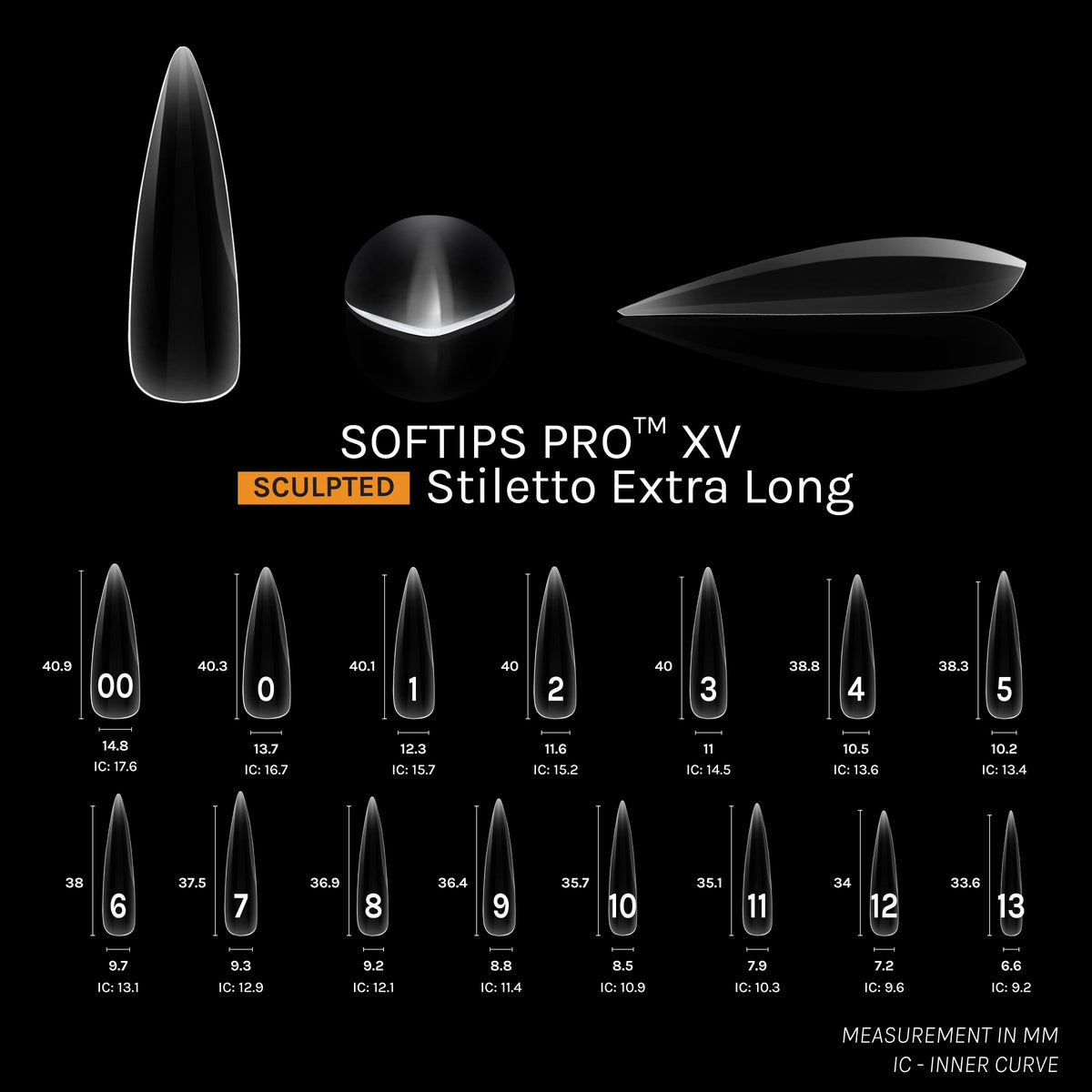 SOFTIPS PRO™ XV ESCULPIDO - STILETTO XL