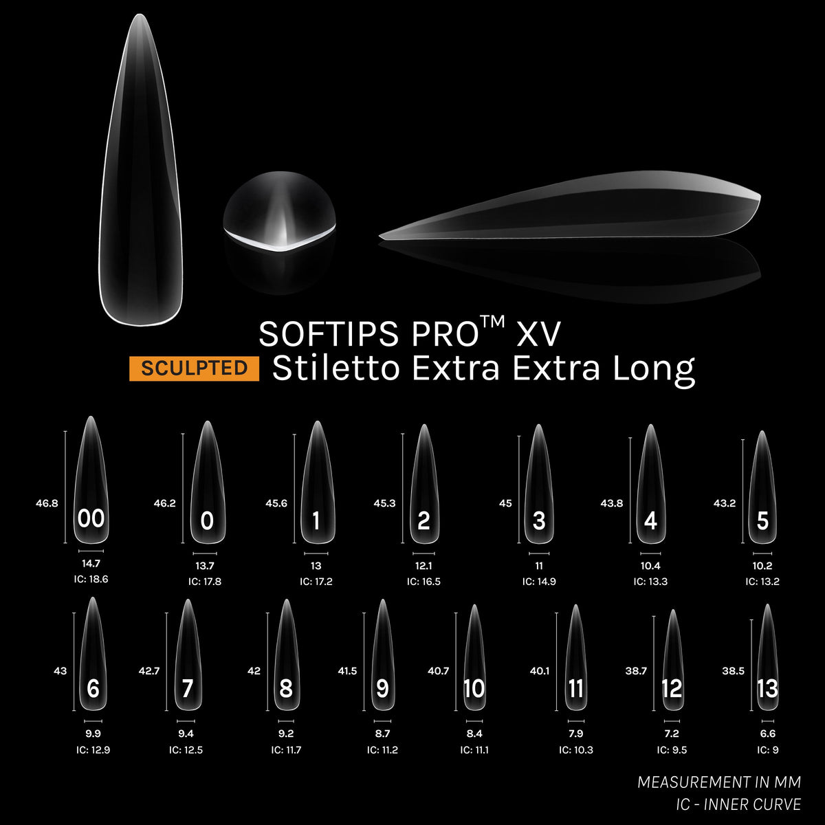 SOFTIPS PRO™ XV ESCULPIDO - STILETTO XXL