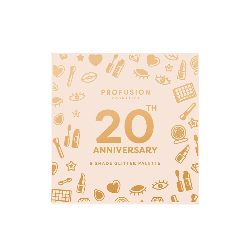 Paleta de purpurina prensada del 20.º aniversario