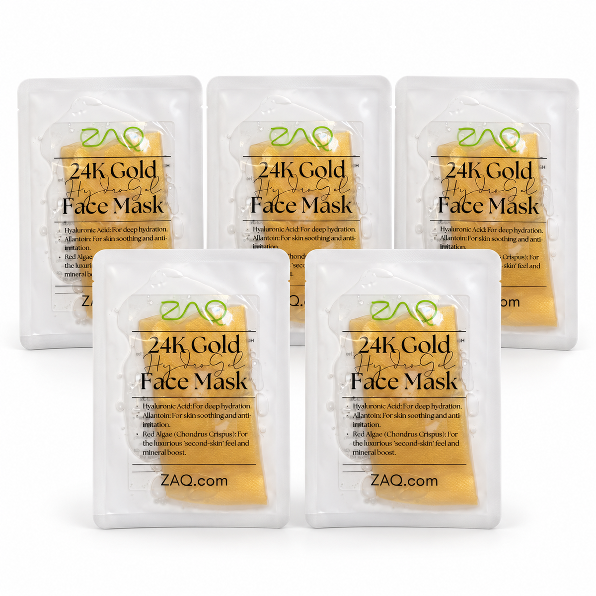 Mascarilla facial de hidrogel de oro de 24 quilates