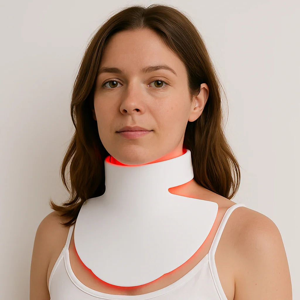 Máscara de terapia de luz LED para cuello y pecho Noor 2.0