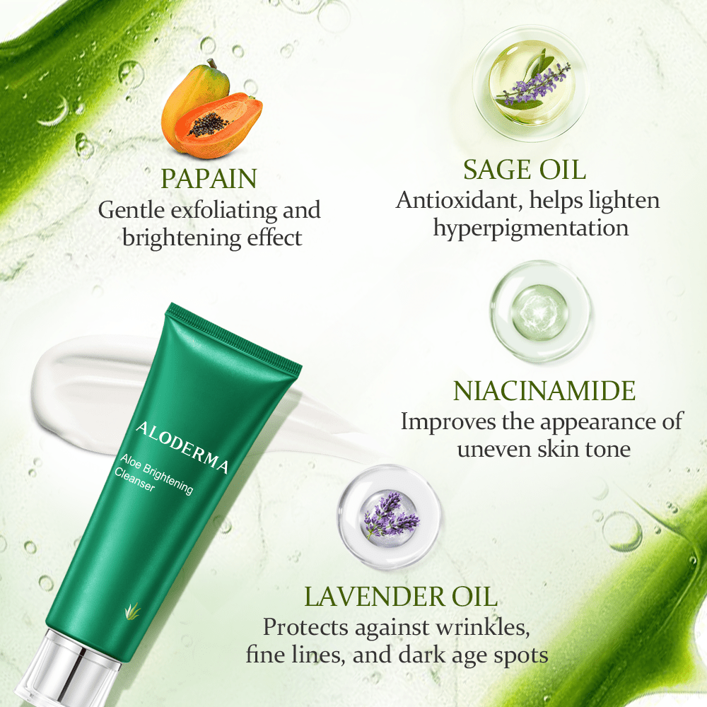 Limpiador facial iluminador con aloe