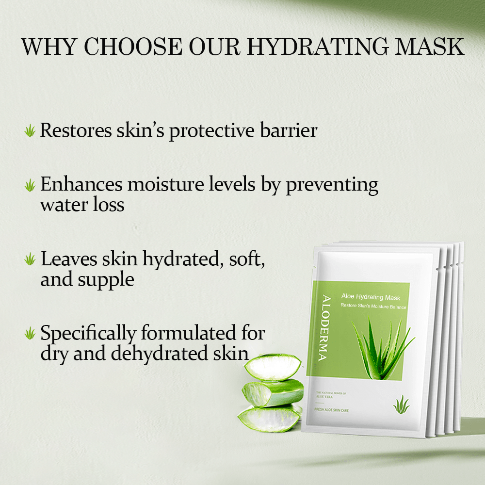 Mascarilla hidratante de aloe (caja de 5)