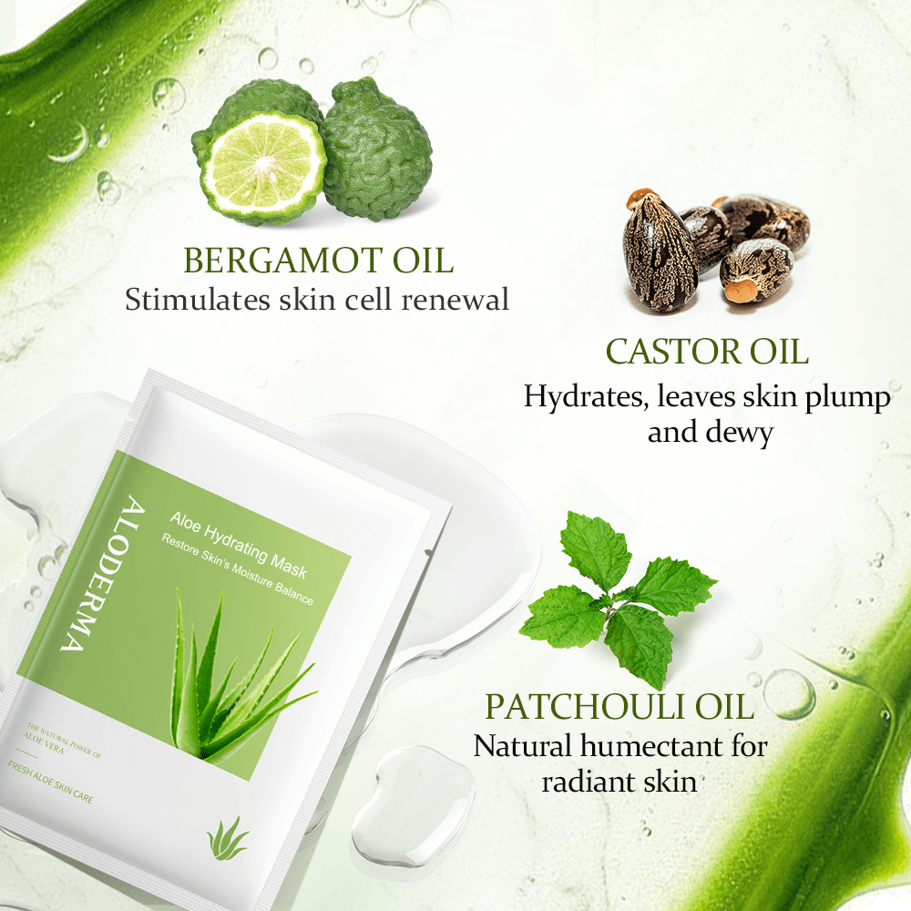 Mascarilla hidratante de aloe (caja de 5)