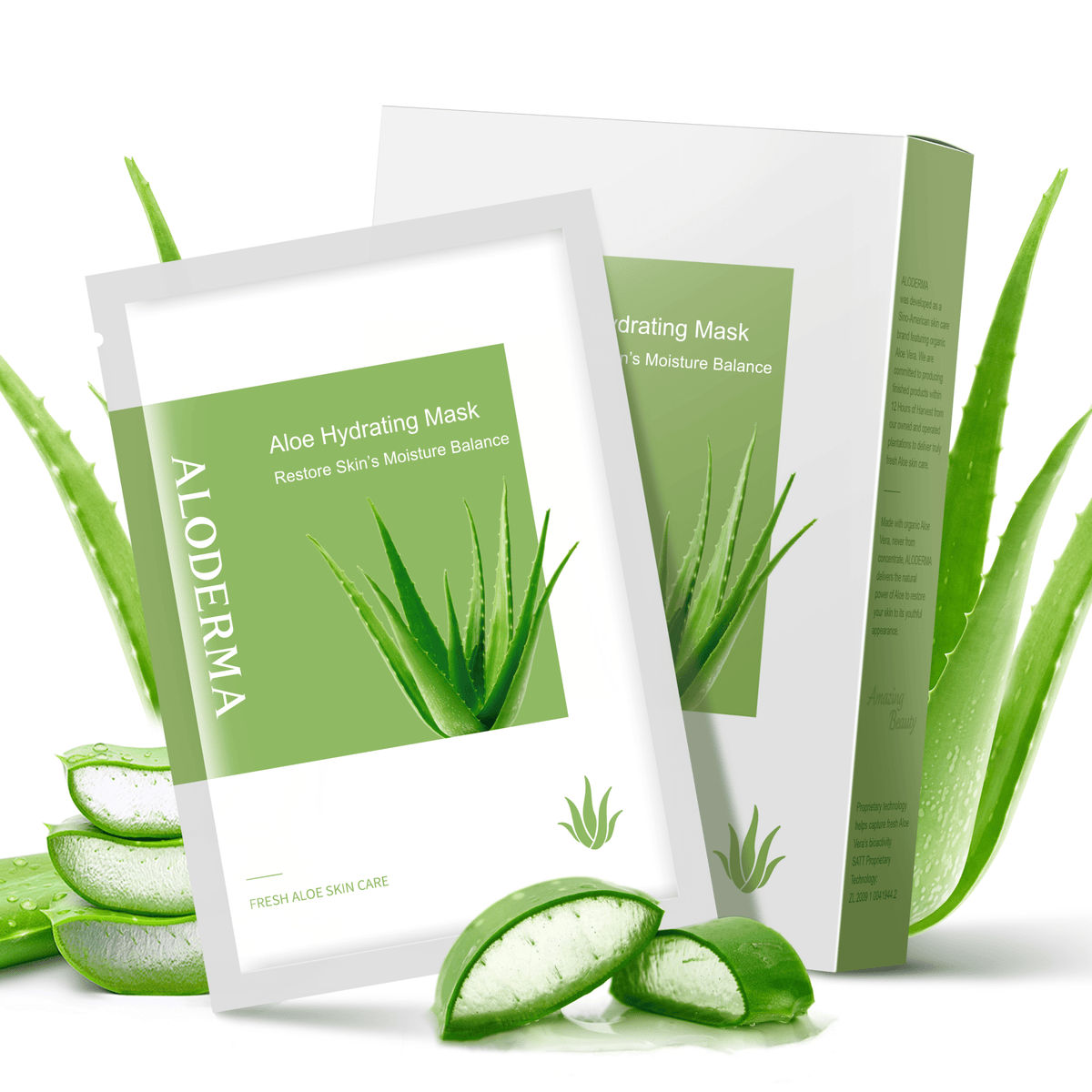 Mascarilla hidratante de aloe (caja de 5)
