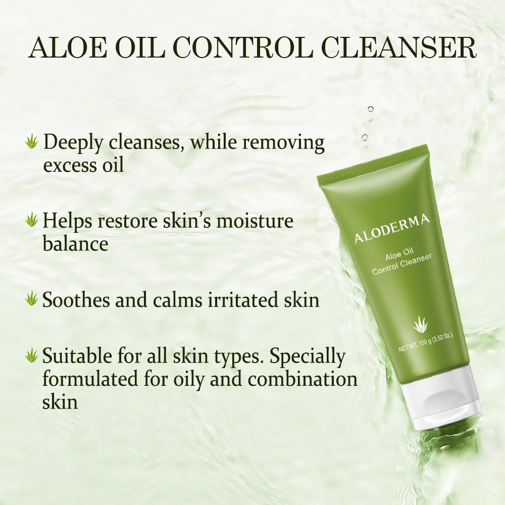 Limpiador controlador de aceite de aloe