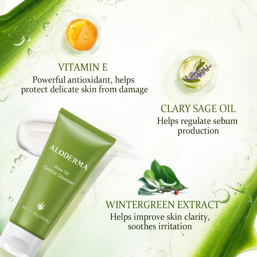 Limpiador controlador de aceite de aloe